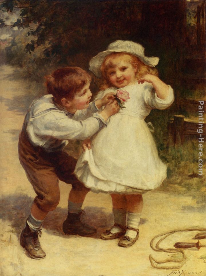 Sweethearts painting - Frederick Morgan Sweethearts art painting